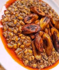 Gobe — red red, beans and fried plantain